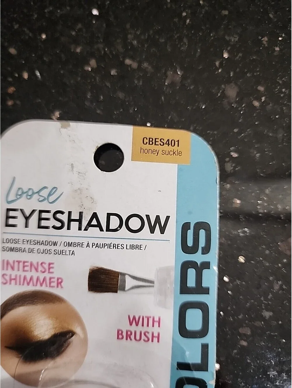L.A. COLORS SHIMMERING LOOSE EYESHADOW W/ BUILT-IN BRUSH .10oz - Honey Suckle